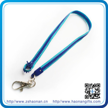 Promo Gifts 2015 Zipper Lanyard with Metal Hook (HN-LD-054)